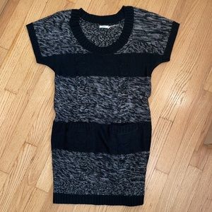 UO Kimchi Blue black and gray striped sweater dress